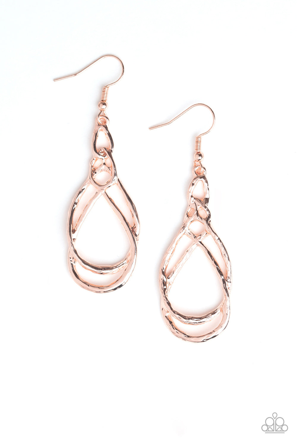 Twisted Elegance - Rose Gold Earrings - A Diva Mentality 