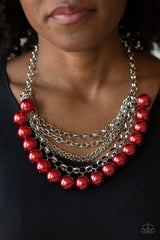 One-Way WALL STREET Red Necklace - A Diva Mentality 
