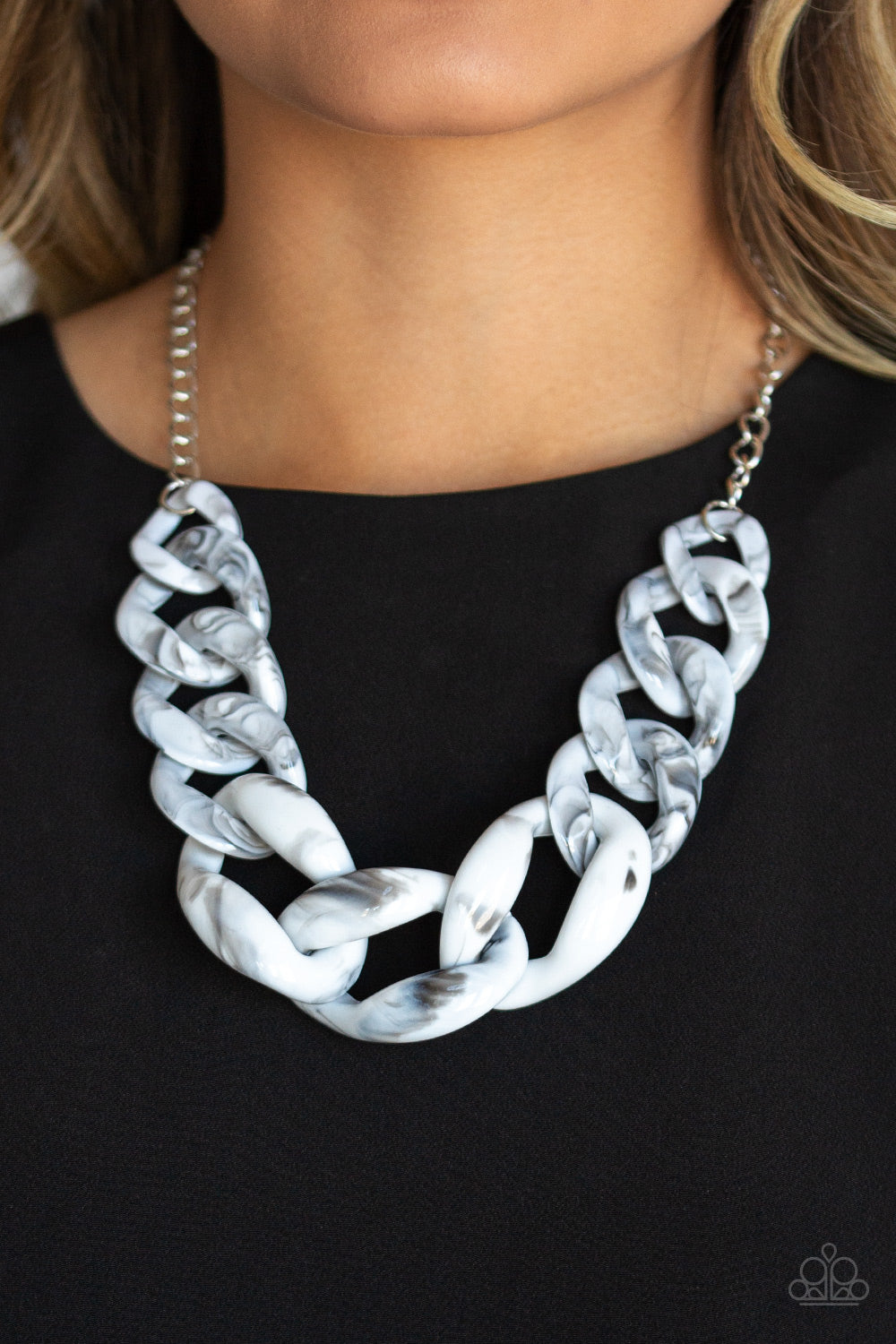 Red-HAUTE Mama White Paparazzi Necklace