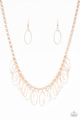 Fringe Finale - Rose Gold Necklace With Matching Earrings - A Diva Mentality 