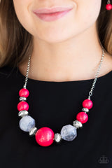 Daytime Drama Pink Necklace and Matching Earrings - A Diva Mentality 