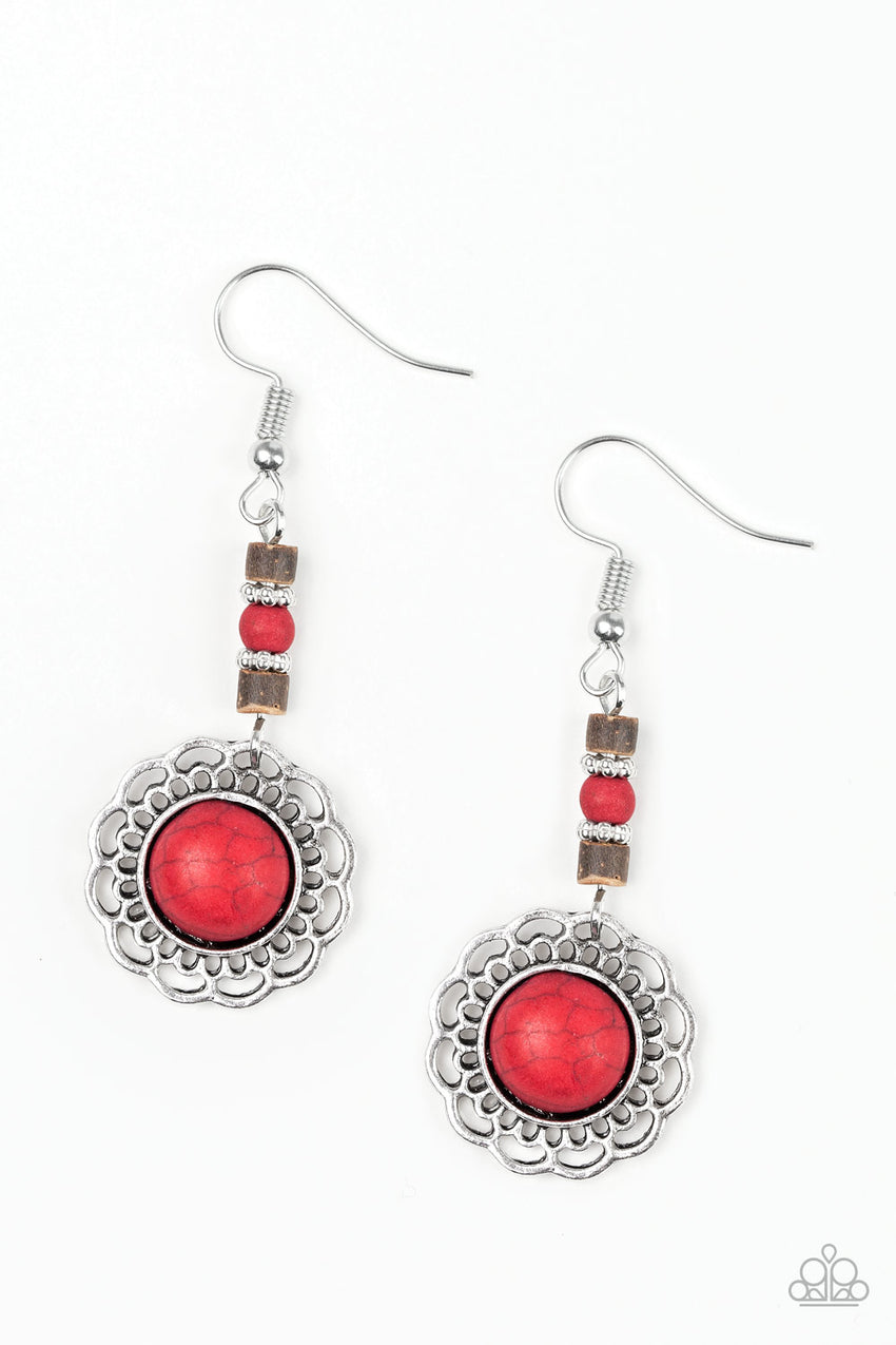 Desert Bliss Red Earrings - A Diva Mentality 